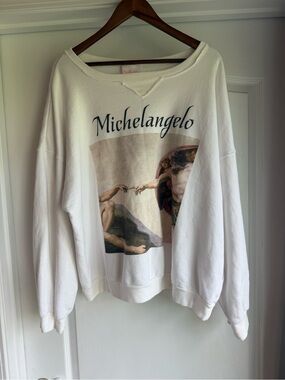 Selkie swan white Michelangelo sweatshirt size medium